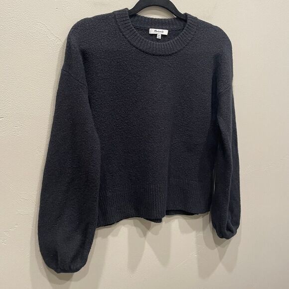 Madewell Payton Pullover Sweater in Coziest Yarn Black - Size: XXS - Picture 6 of 8